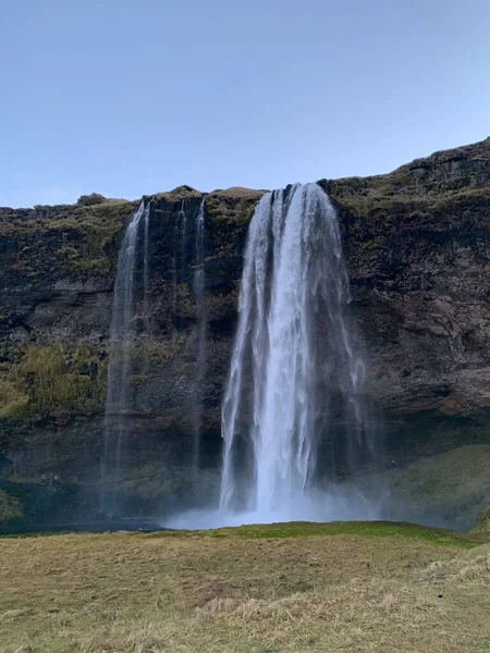 冰岛Skogafoss瀑布的美丽景色 — 图库照片