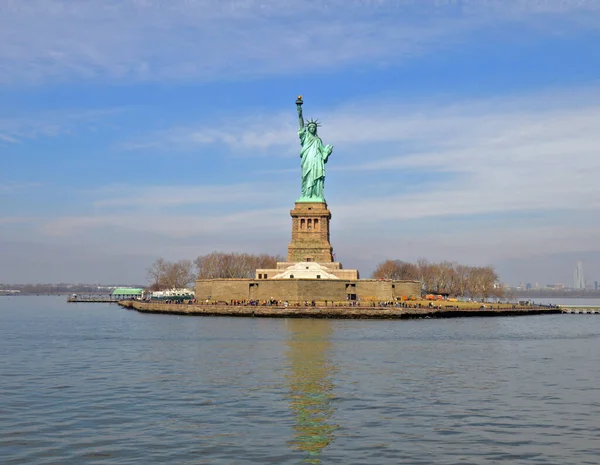 Une Vue Panoramique Statue Liberté New York Aux États Unis — Photo