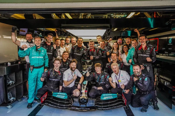 Mercedes Amg Petronas Team Pořídil Skupinovou Fotku Grand Prix Formule — Stock fotografie