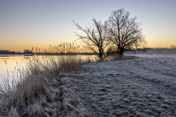 Karlı Bir Manzaranın Güzel Bir Görüntüsü — Stok fotoğraf
