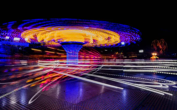 Paseo Feria Twister Exhibición Anual Fuegos Artificiales Bicester Pingle Field — Foto de Stock