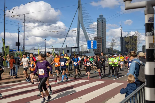 Lopers Van Marathon Van Rotterdam 2022 — Stockfoto