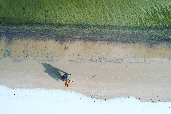 Pár Fotce Plážového Dronu — Stock fotografie
