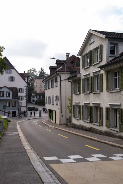 Plano Vertical Una Calle Saint Gallen Suiza —  Fotos de Stock