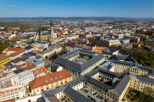 捷克共和国奥洛穆茨市的鸟瞰图 — 图库照片