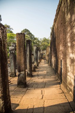 Güzel, eski bir tapınağın yakın çekimi.