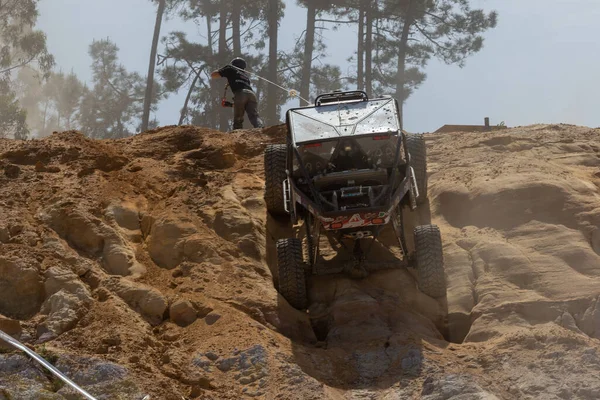 Une Voiture Course Hors Route Recouverte Boue Pendant Championnat National — Photo