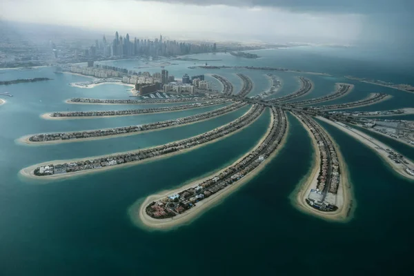 Вид Воздуха Palm Jumeirah Дубае Оаэ — стоковое фото