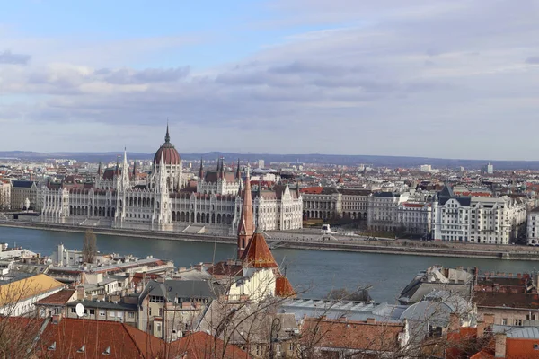 Gyönyörű Városkép Budapesti Épületekről — Stock Fotó