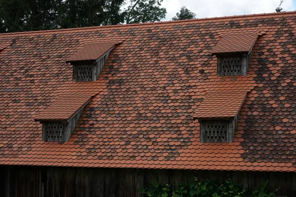 Eine Nahaufnahme Bunter Dachziegel — Stockfoto