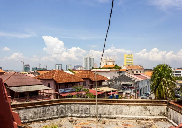 Melaka Malasia Octubre 2012 Vista Aérea Las Casas Techo Pizarra — Foto de Stock