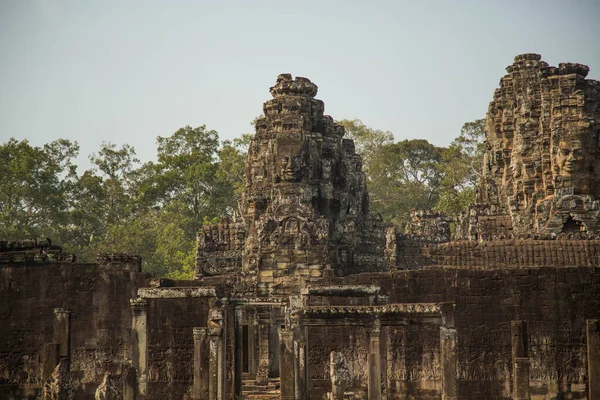 Gros Plan Beau Vieux Temple — Photo