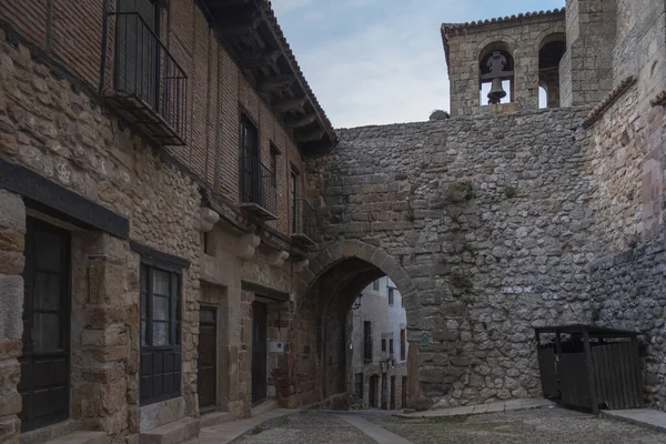 Uma Vista Antigo Castelo Histórico Atienza Espanha — Fotografia de Stock