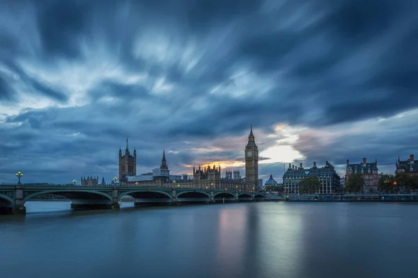 Die Schöne Aussicht Auf Westminster Und Den Big Ben Bei — Stockfoto