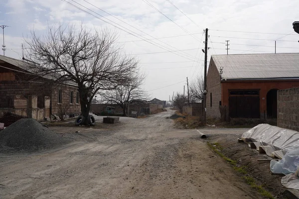 Una Vista Panorámica Una Antigua Carretera Pueblo Armenia —  Fotos de Stock