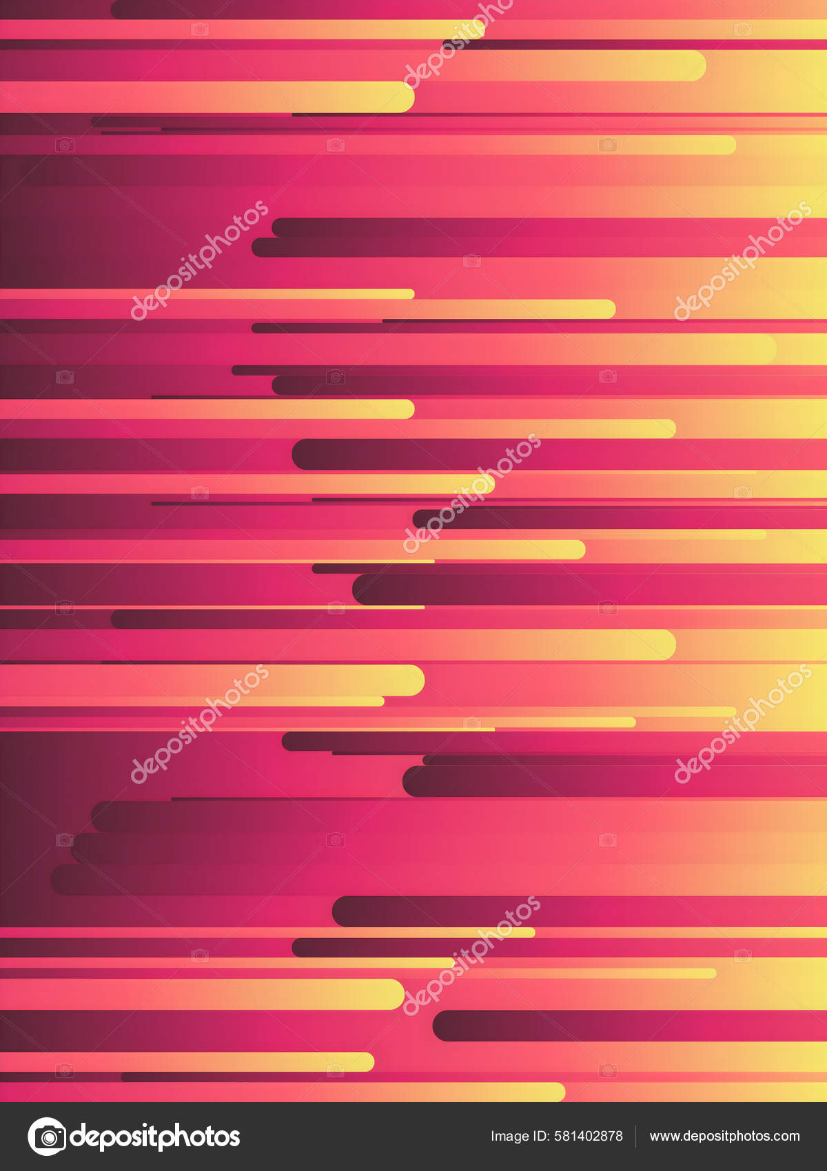 Background from Colored Stripes with Glitch Effect Stock Photo