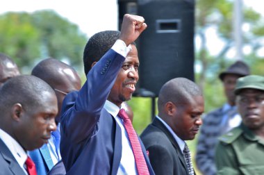 Eski Zambiya Başkanı Edgar Chagwa Lungu, Mpika, Zambiya 'daki Michael Chilufya Sata Hastanesi' nin açılış töreninde konuşma yaptı.