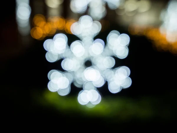 Snowflake Shaped Blurred Background Wallpaper Winter — Stock Photo, Image