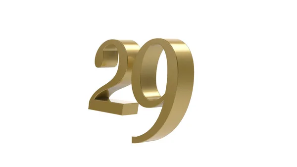 Gold Number Illustration Render — Stock Photo, Image