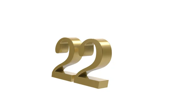 Gold Number Illustration Render — Stock Photo, Image