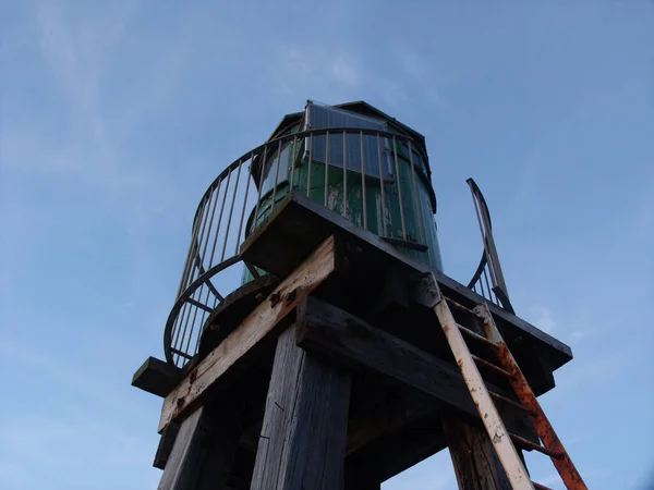 Egy Század Eleji Fából Készült Világítótorony Móló Végén West Pier — Stock Fotó