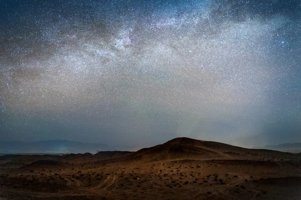 Beautiful Starry Sky Desert — Stock Photo, Image