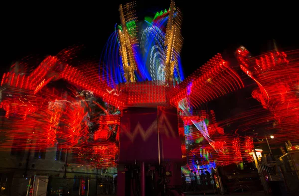 Närbild Ljusspår Från Evolution Och Air Bakgrunden Giles Fair Oxford — Stockfoto