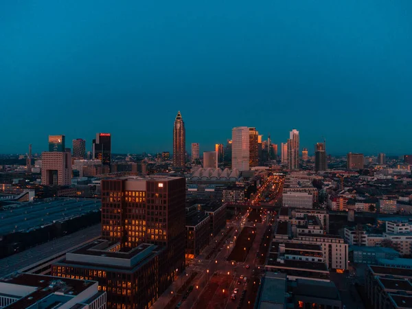 Malownicze Ujęcie Pejzażu Miasta Frankfurt Nad Menem Niemczech — Zdjęcie stockowe