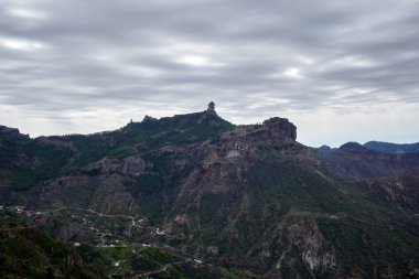 İspanya, Gran Canaria 'daki Roque Nublo' dan manzara
