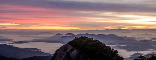 Una Scena Tramonto Del Parque Estadual Pedra Branca Rio Janeiro — Foto Stock