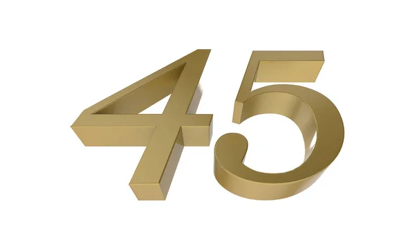 45個の金数3Dイラストレンダリング — ストック写真