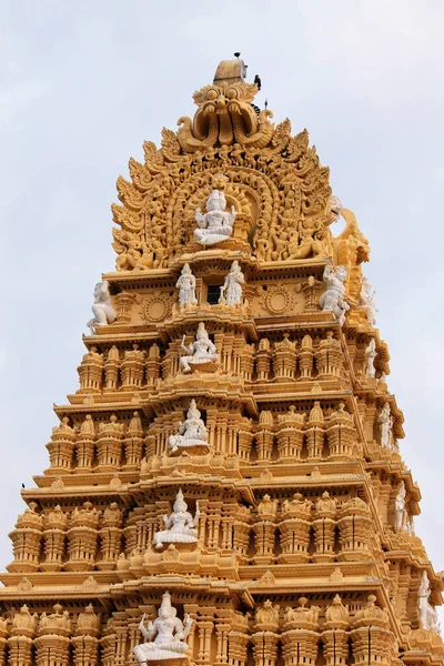 Top Sześć Poziomów Głównego Gopuram Sri Srikanteshware Rozciągacz Ganjangud Karnataka — Zdjęcie stockowe