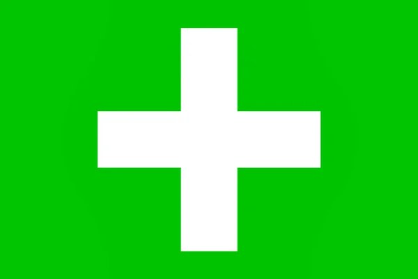 Illustration White Cross Light Green Background — Stock Photo, Image