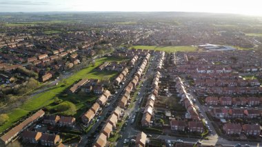 Gündüz vakti İngiltere 'deki South Shields kasabasının güzel bir manzarası.