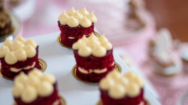 Bebek partisi için kurabiyelerin yakın çekimi.