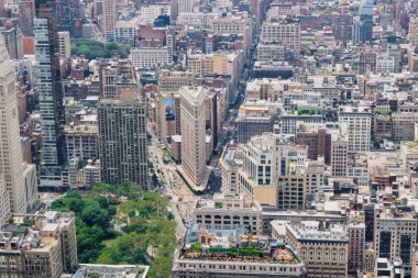 New York 'un kuş bakışı manzarası. ABD.