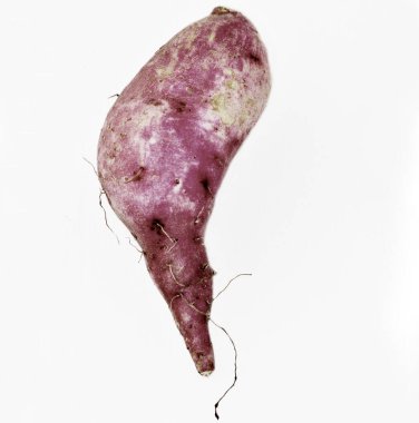 Beyaz bir arka plan üzerinde izole bir tatlı patates