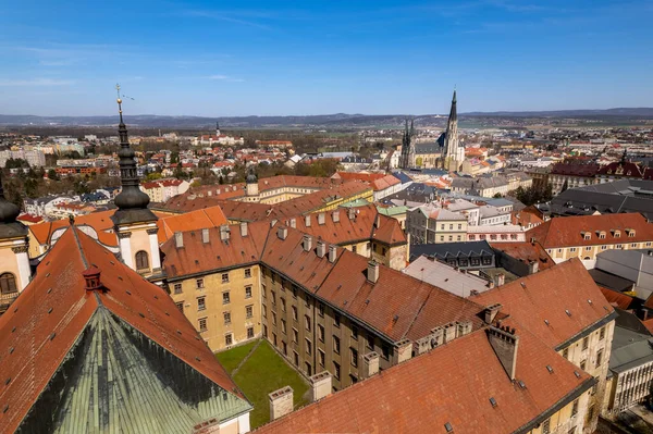 Una Vista Aérea Ciudad Olomouc República Checa — Foto de Stock