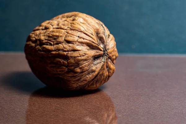 Closeup Brown Walnut — Stock Photo, Image