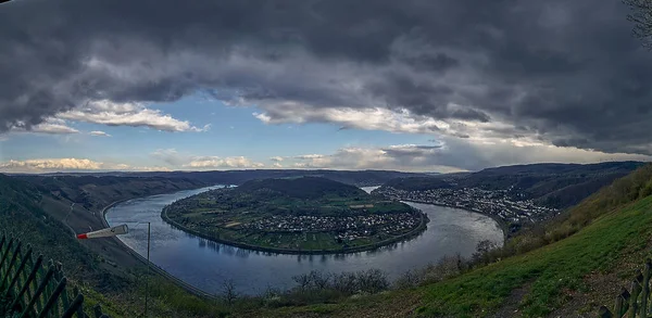 Aerial View Middle Rhine Valley Boppard Germany — Stock Photo, Image