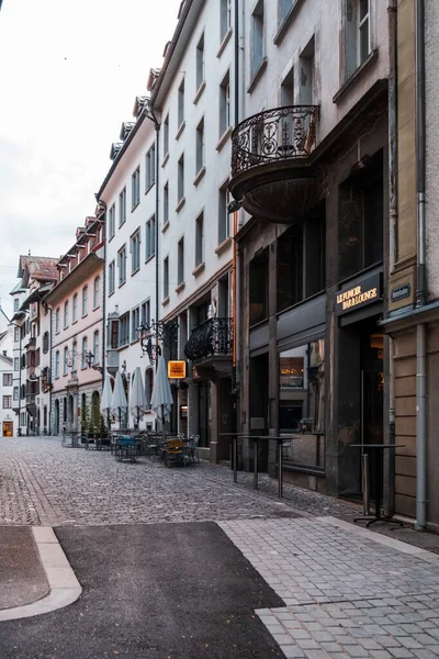 Een Verticaal Schot Van Een Straat Saint Gallen Zwitserland — Stockfoto