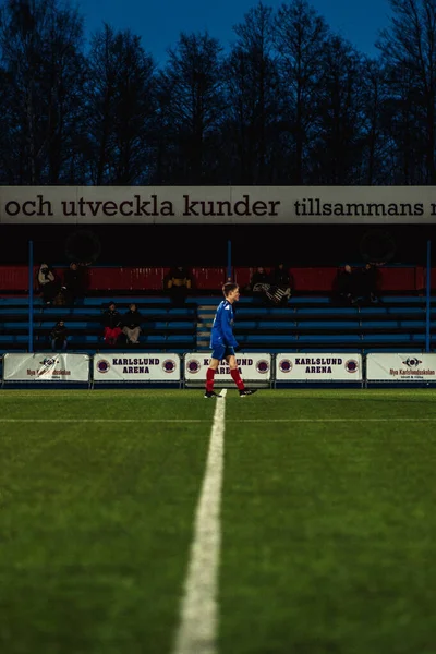 Young Footballers Playing Match Karlslund Orebro 2022 — Stock Photo, Image