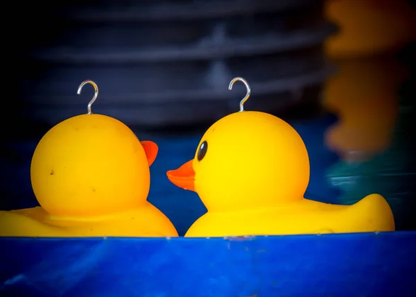 Plastic Ducks Children Hook Duck Game Kirtlington Feast Funfair England — Stock Photo, Image
