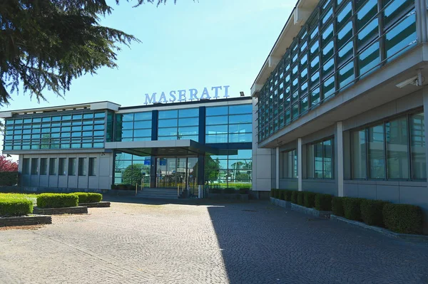 Closeup Maserati Italian Motor Company Plant Exterior View Turin Italy — Stock Photo, Image