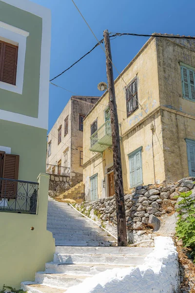 Symi Řecký Ostrov Část Dodecanese Ostrov Skupiny — Stock fotografie