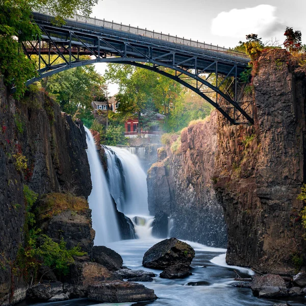 Hermoso Paisaje Las Grandes Cataratas Parque Histórico Nacional Paterson Great — Foto de Stock