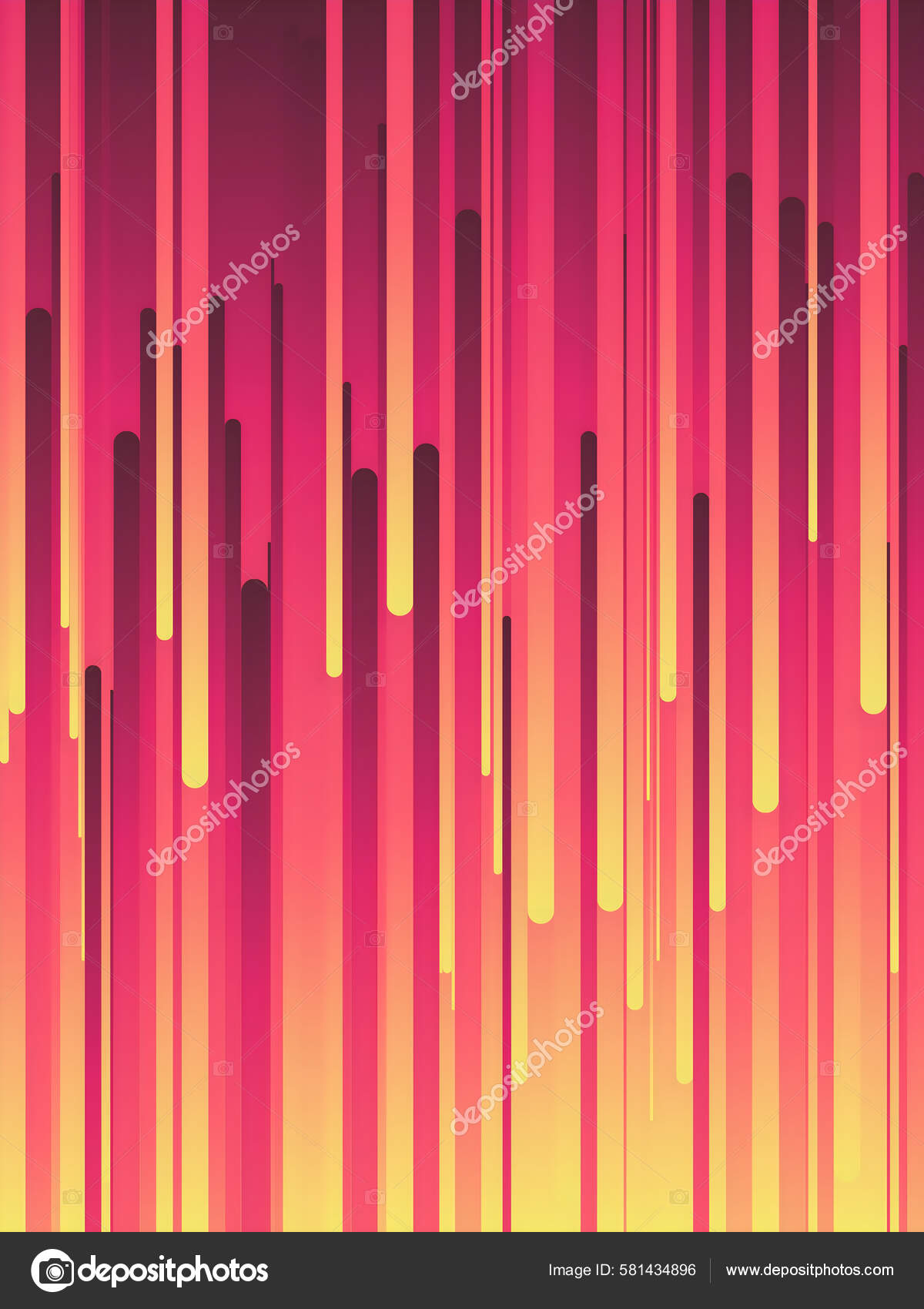 Background from Colored Stripes with Glitch Effect Stock Photo