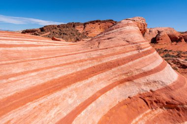 Nevada, ABD 'deki Fire State Park Vadisi' nin yakın plan çekimi.