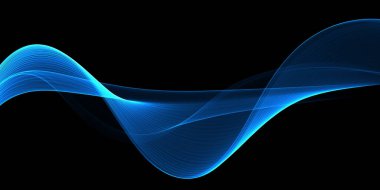 Güzel renk açık mavi dalga tasarımı