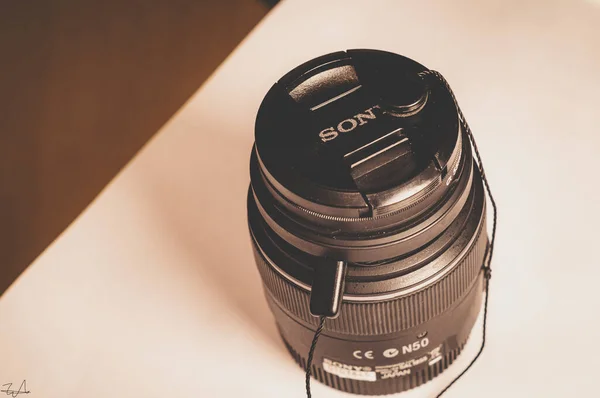 Een Close Shot Van Een Sony Slt A57 Kit Lens — Stockfoto